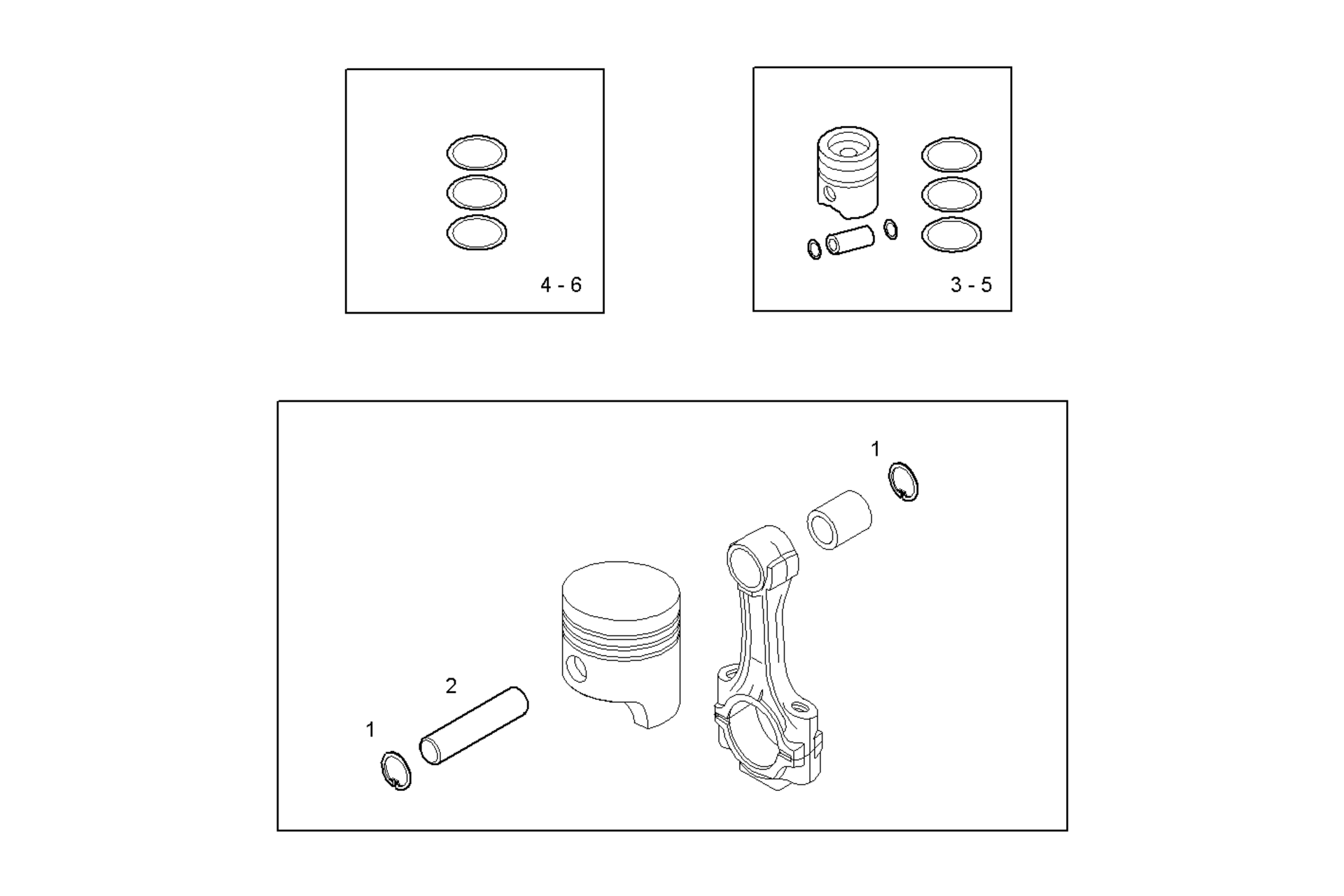 PISTON ASSY - PISTON RINGS - PISTON PIN