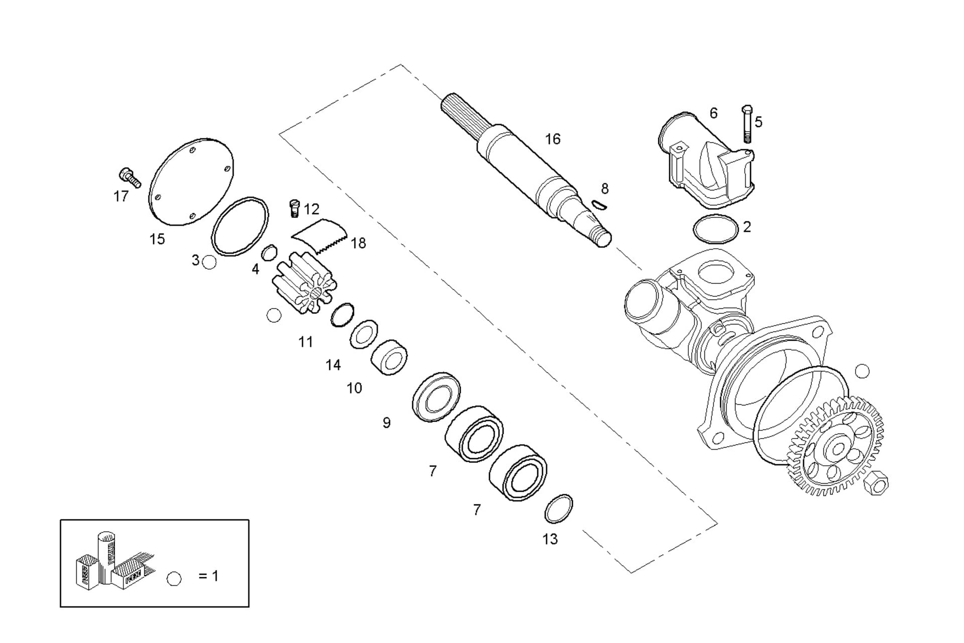 SEA WATER PUMP (COMPONENTS)