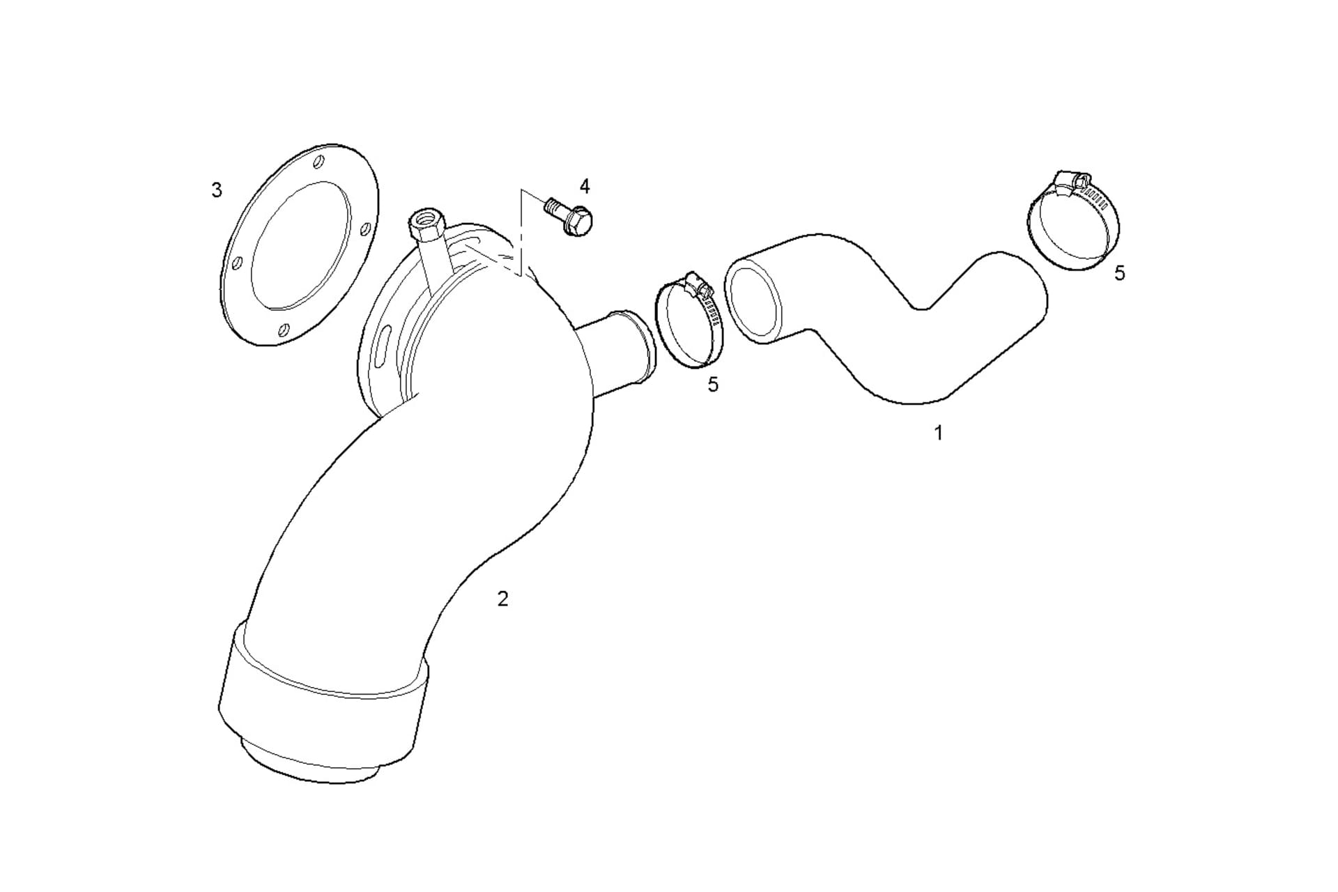 GAS-WATER MIXER WITH STERN OUTLET