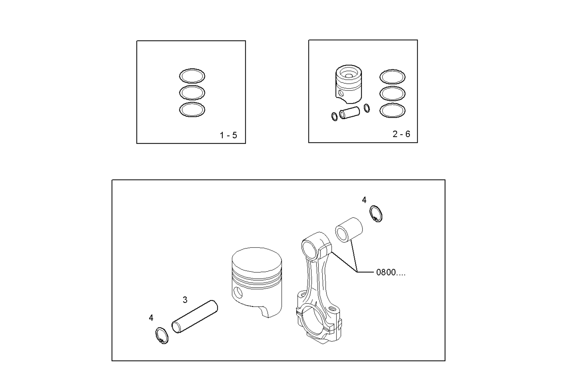 PISTON ASSY - PISTON RINGS - PISTON PIN