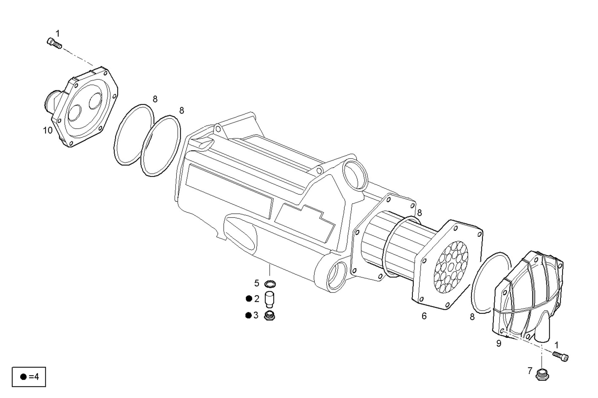 FRESH WATER - SEA WATER HEAT EXCHANGER (COMPONENTS)