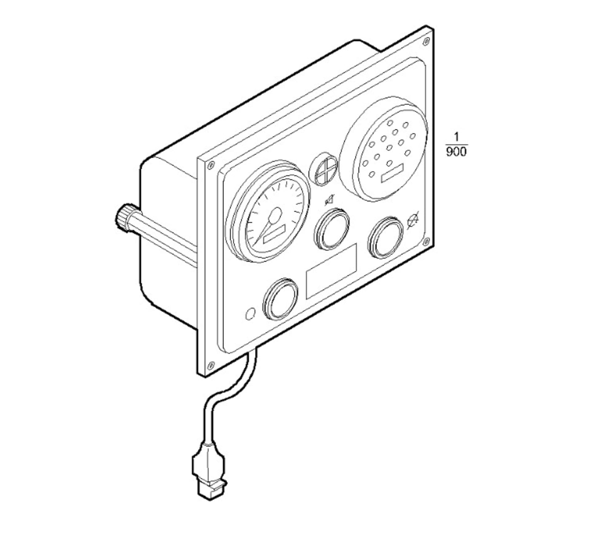 PANEL W/ ELECTRICAL INSTRUMENT FLY-BRIDGE 12-24V