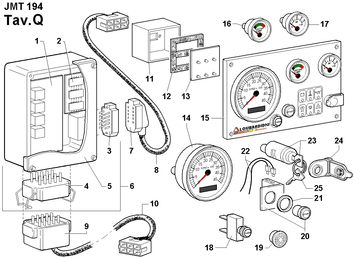 Lombardini Elektriske komponenter LDW 194 JMT Frydenbø Industri