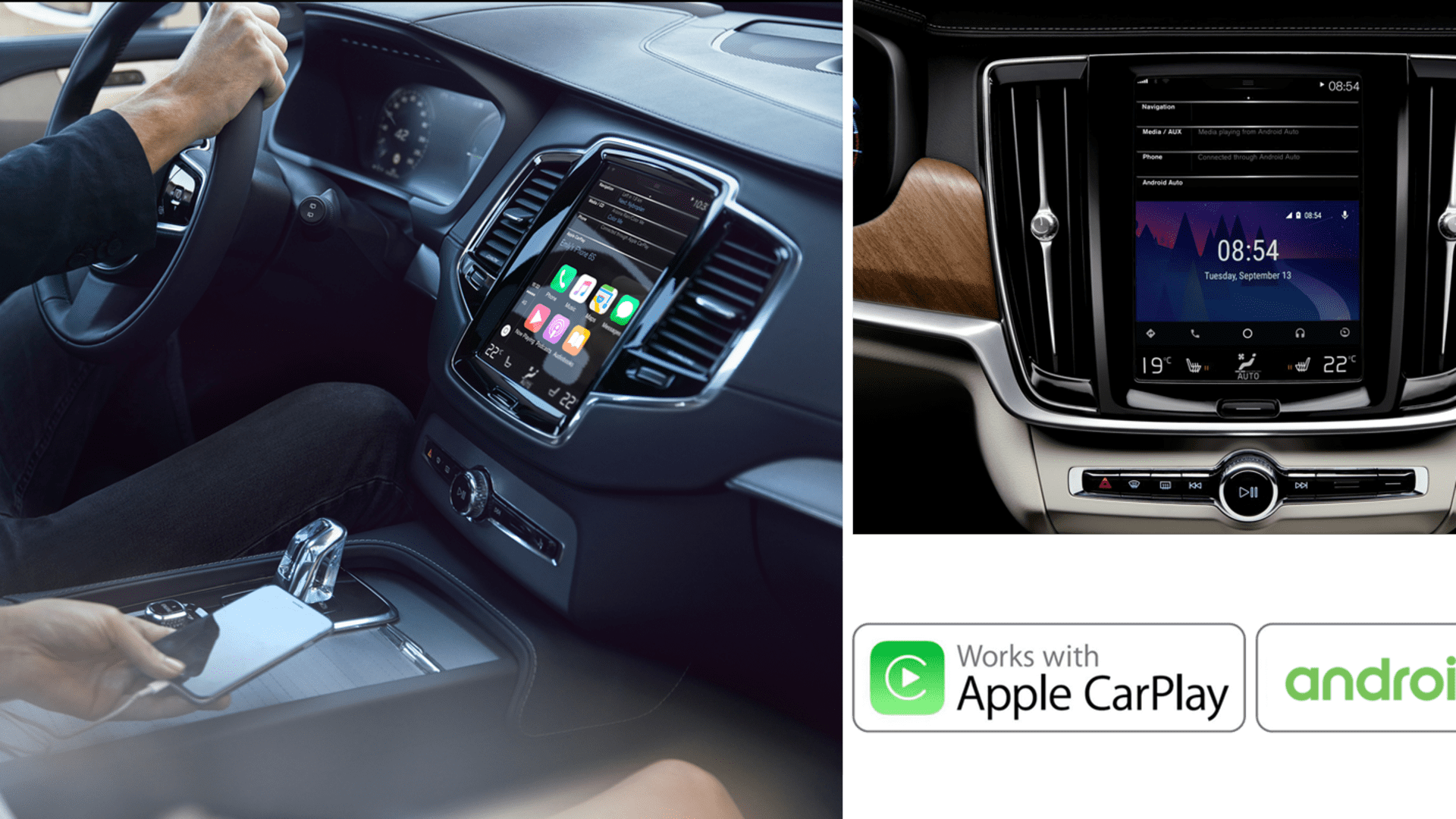 Apple CarPlay eller Android Auto rett i din Volvo