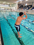 A boy practicing his jumping 