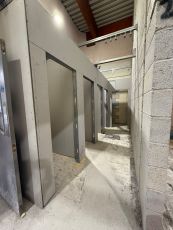 The image shows the building work progress in the centre