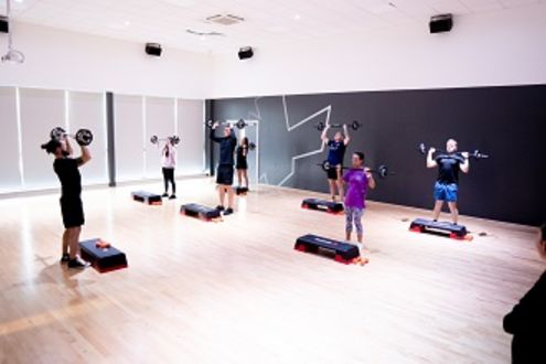 fitness class at andersonstown leisure centre