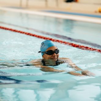 women swimming