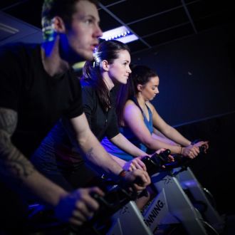 A Group Cycling class