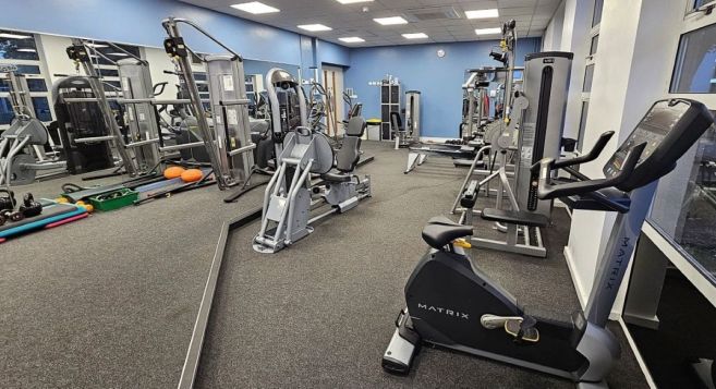 Equipment available in gym at Hampton