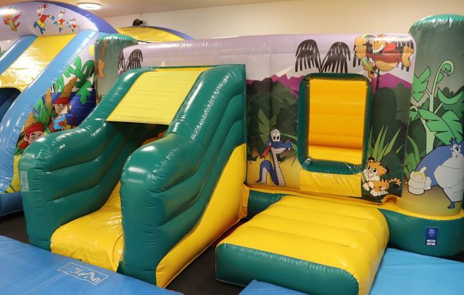 Soft play inflatable slide