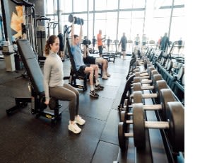 weights in the gym at Lisnasharragh