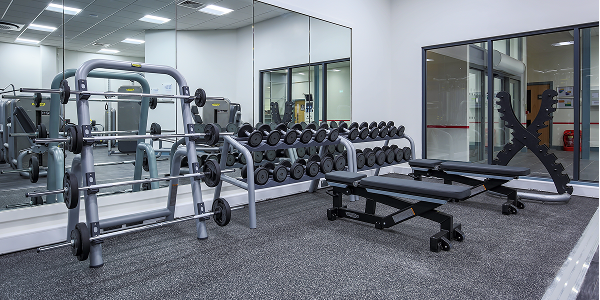 a view of the strength gym at Moss Side with exercise machines