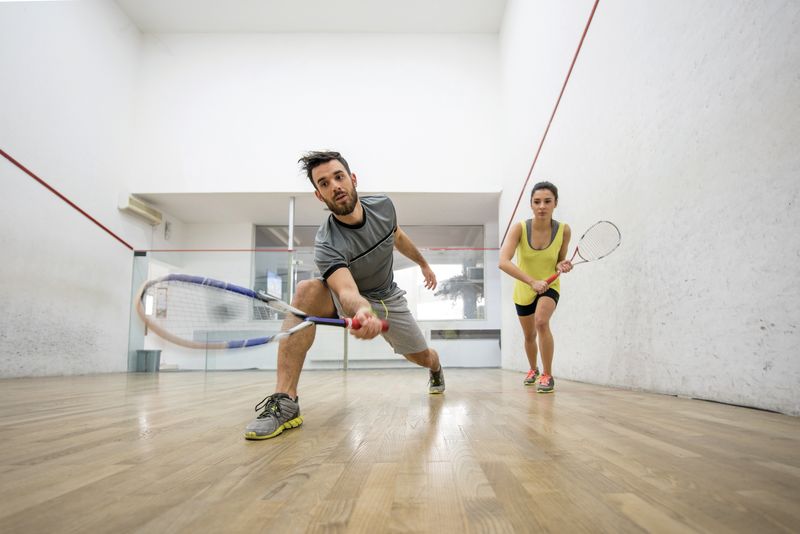 Adult squash players Adult squash players