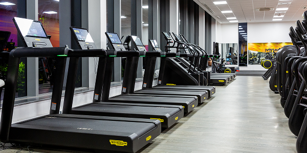 a view of treadmills and cardio equipment at Hough End a view of treadmills and cardio equipment at Hough End