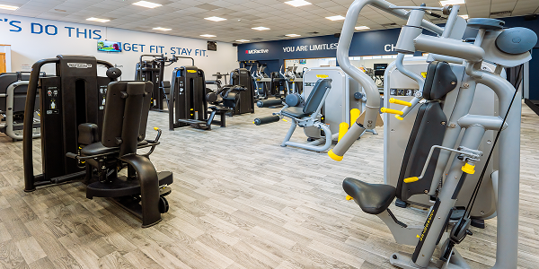 a view of the resistance area at Belle Vue gym with exercise machines