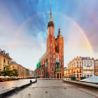 Rainbow over St. Mary's Basilica in Krakow