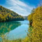 Blue Green Lakes in Plitvice Lakes Croatia