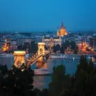 A Stone Bridge with Chain Suspension in Budapest