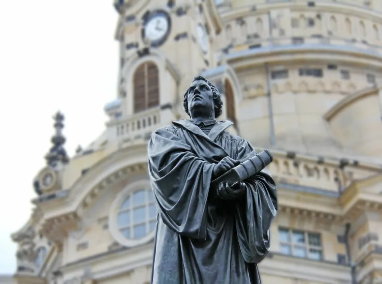 a Statue of Martin Luther in Dresden