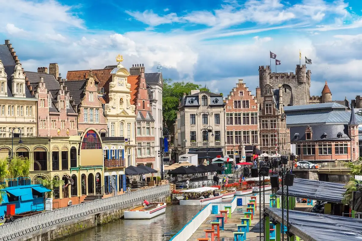 buildings and canal in Ghent