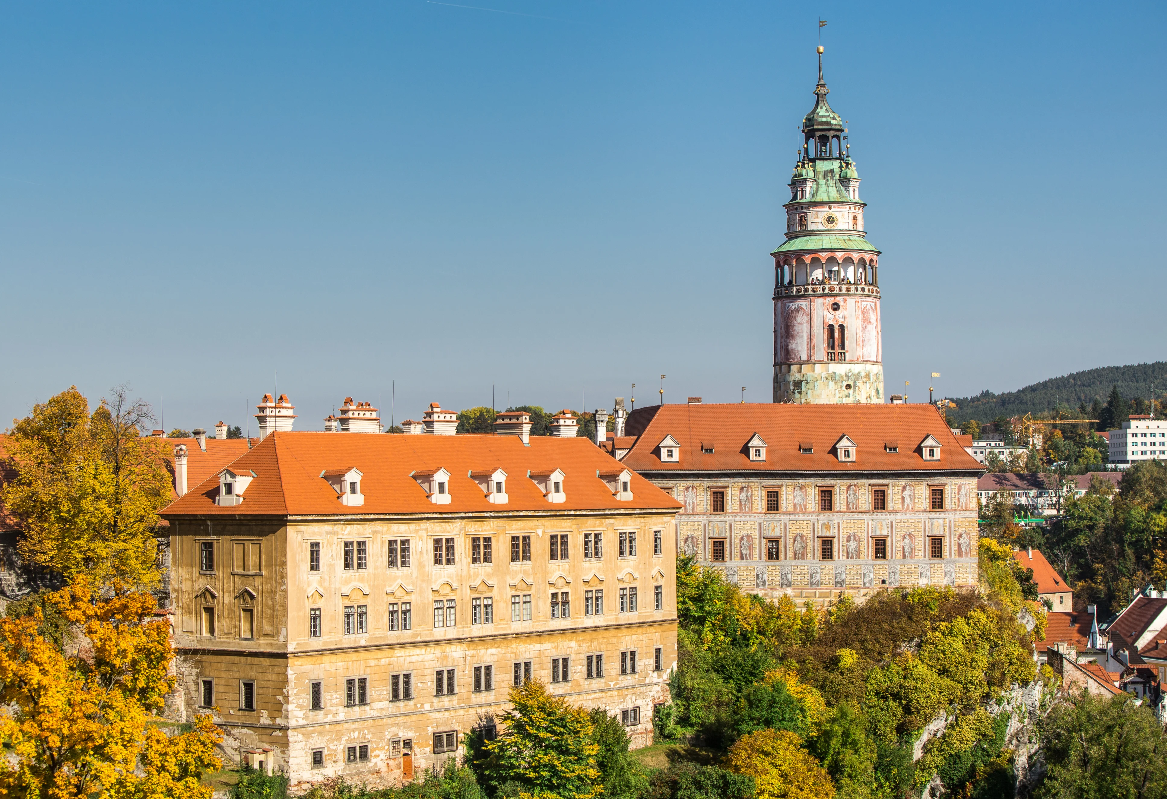 Cesky Krumlov Castle Overlooking Town