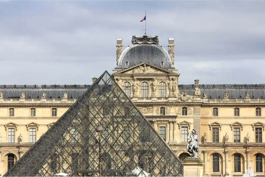 The Glass Pyramid Outside the Louvre 