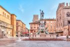 Medieval Square in Bologna Italy