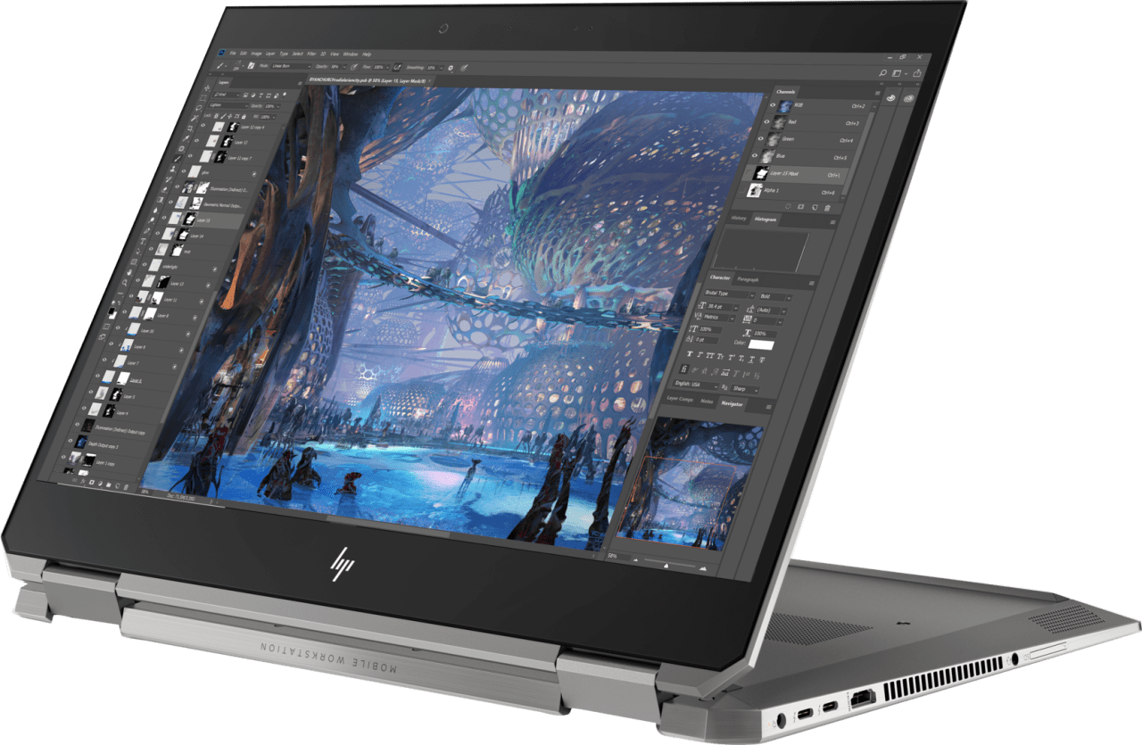 Silber / Schwarz HP ZBook Studio x360 G5.1