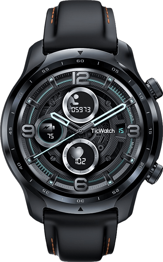 Schwarz Mobvoi Ticwatch Pro 3 GPS-Smartwatch, 47-mm-Edelstahlgehäuse.2