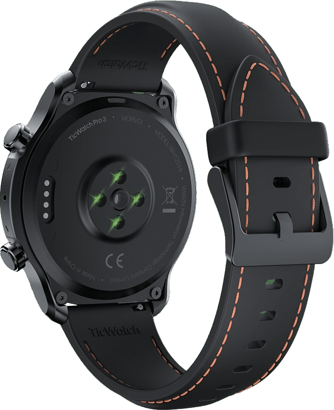 Schwarz Mobvoi Ticwatch Pro 3 LTE-Smartwatch, 47-mm-Edelstahlgehäuse.4
