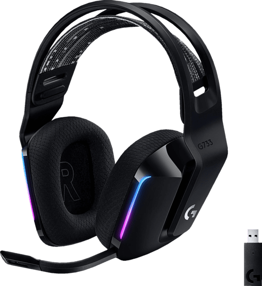 Black Logitech G733 Lightspeed Over-ear Gaming Headphones.1
