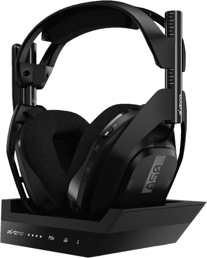 Black ASTRO Gaming A50 Wireless Headphones + Base Station, Gen 4.1