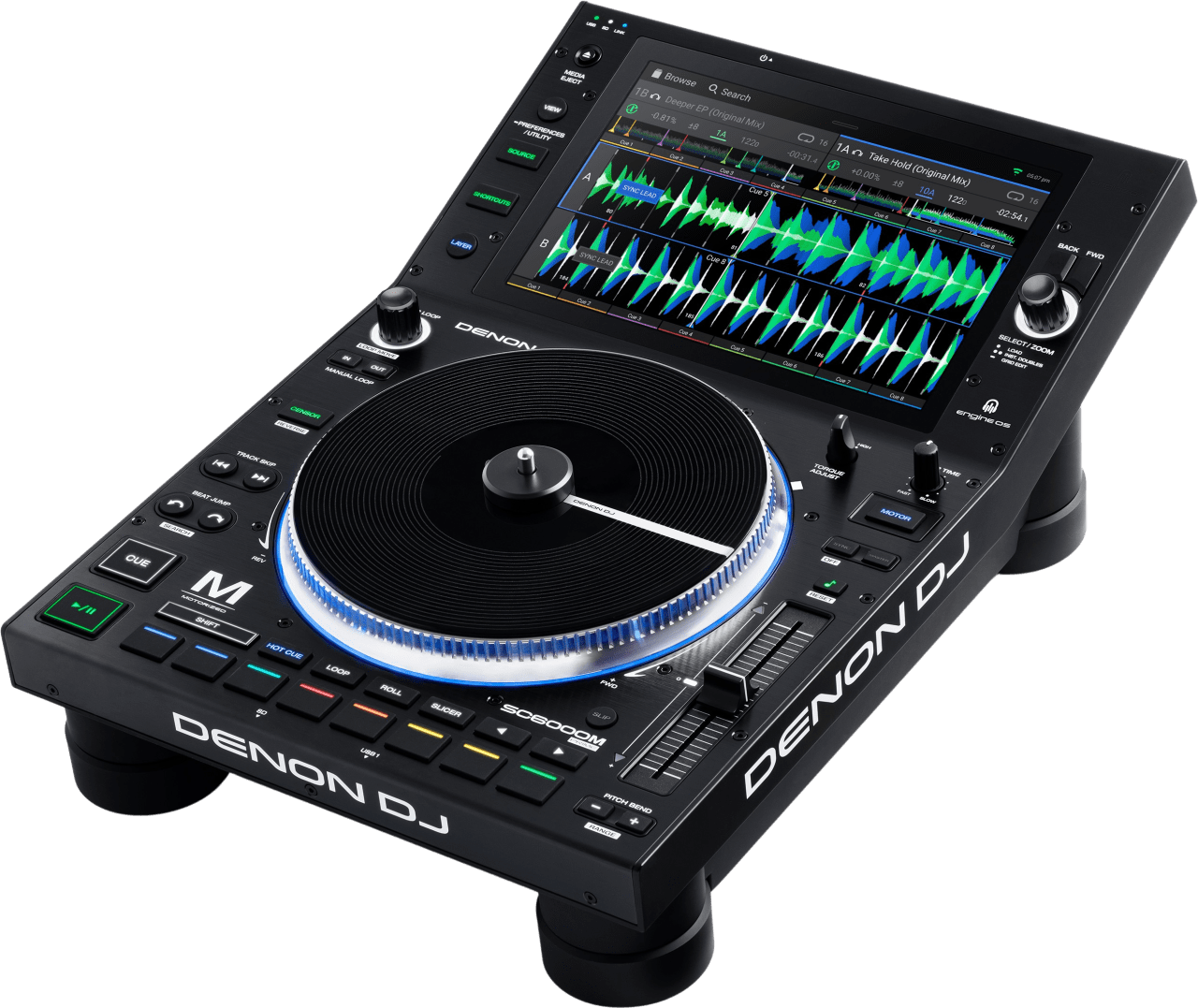 Black Denon Dj SC6000M Prime DJ Media Player.1