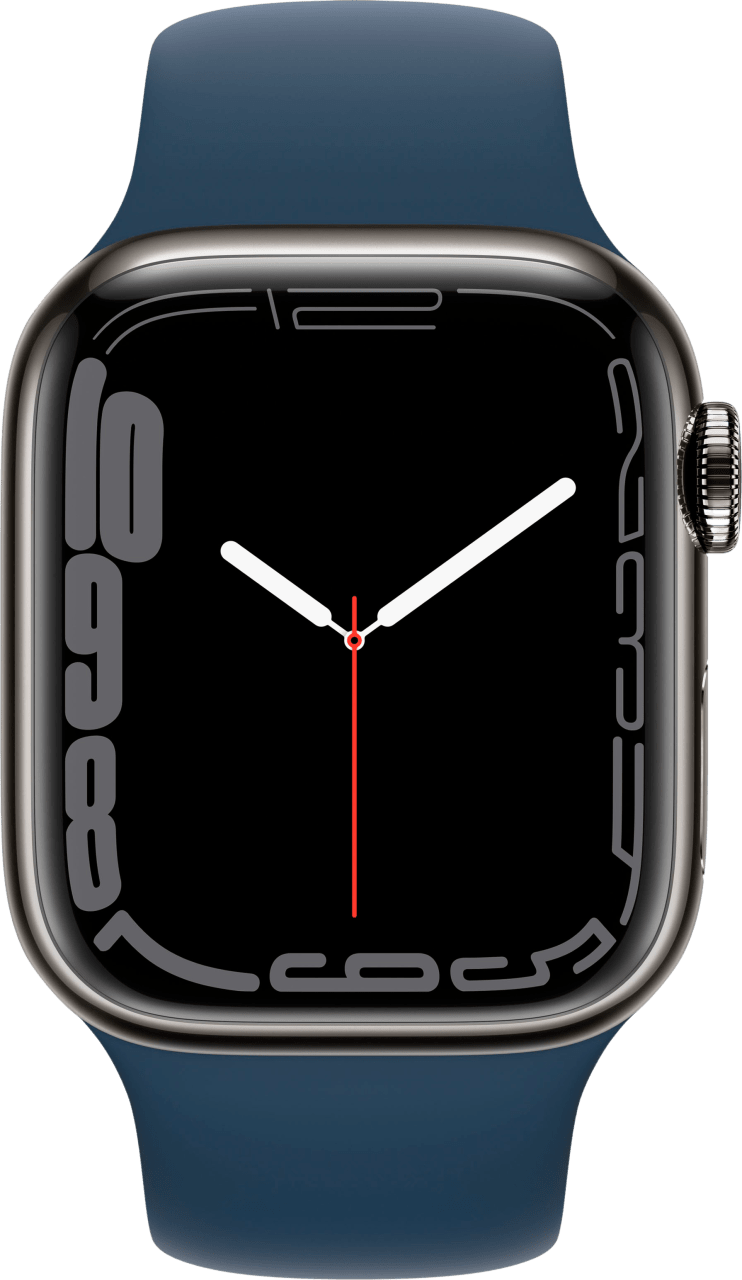 Grafito Apple Watch Series 7 GPS + Cellular, 41mm, Stainless Steel Case and Sport Band.3