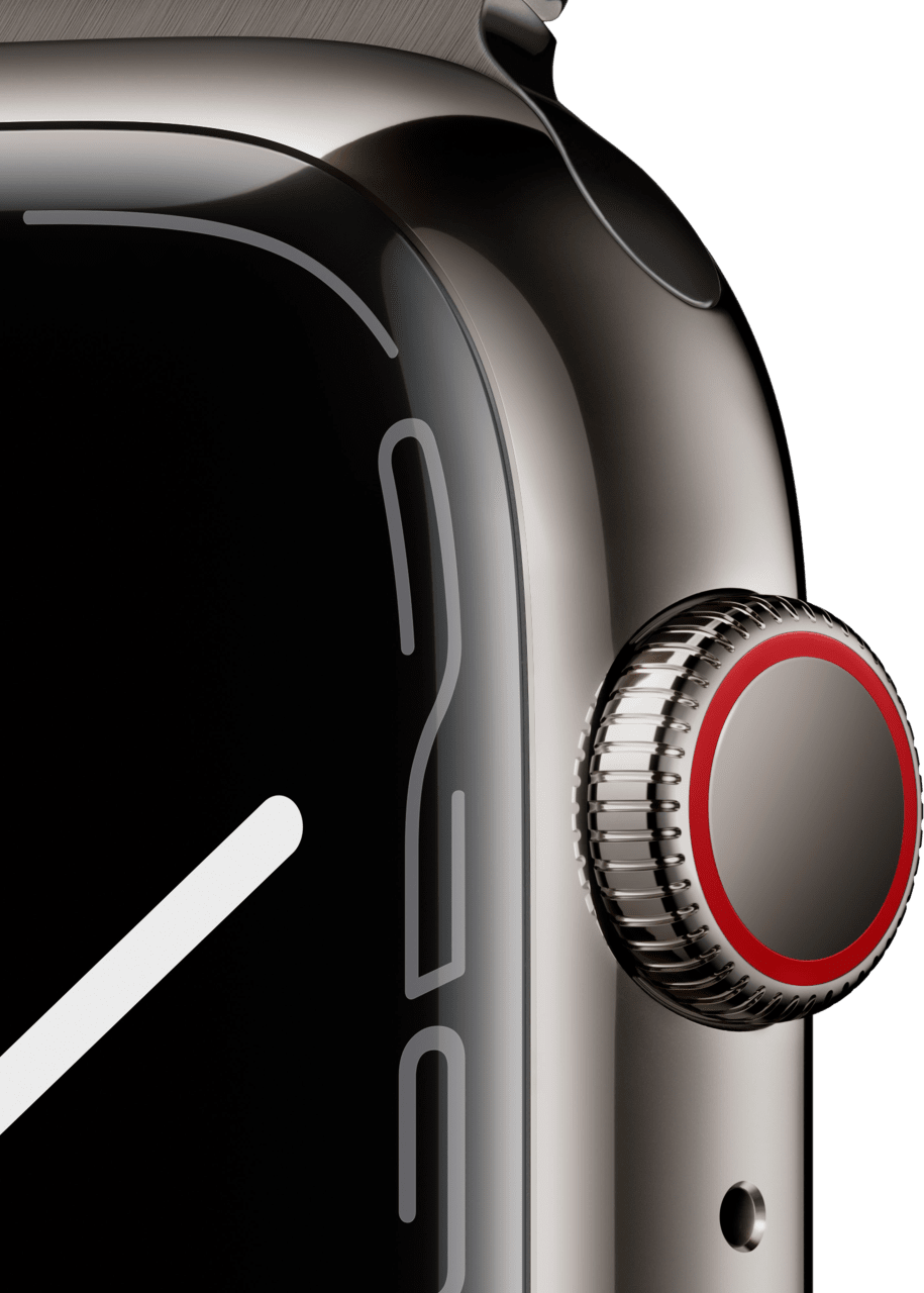 Grafito Apple Watch Series 7 GPS + Cellular, 45mm, Stainless Steel Case and Milanese Loop.3