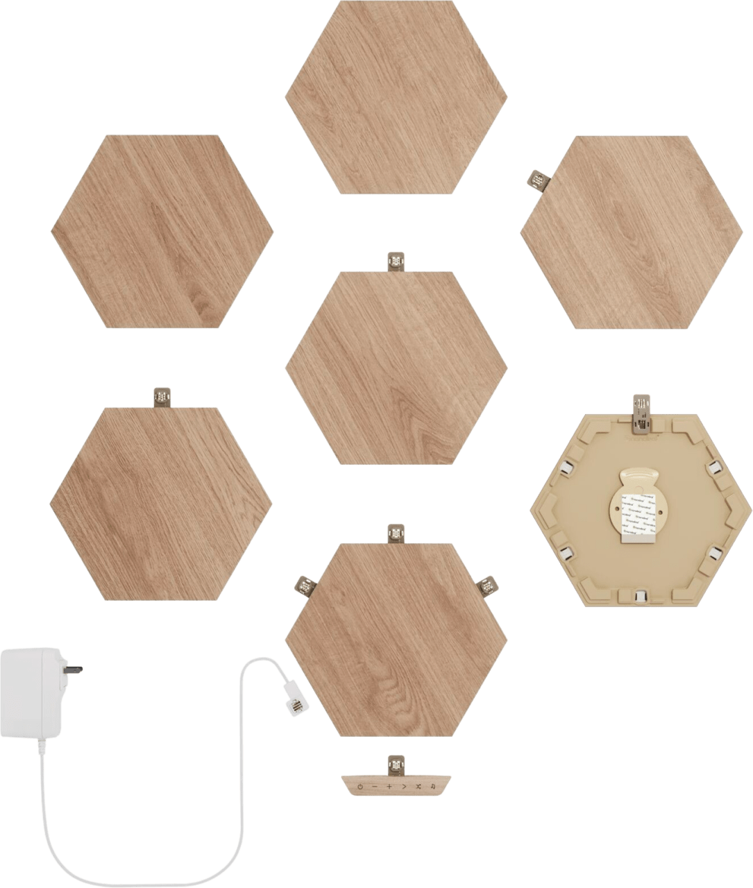 Wood Nanoleaf Elements Wood Look Hexagons Starter Kit 7x.2