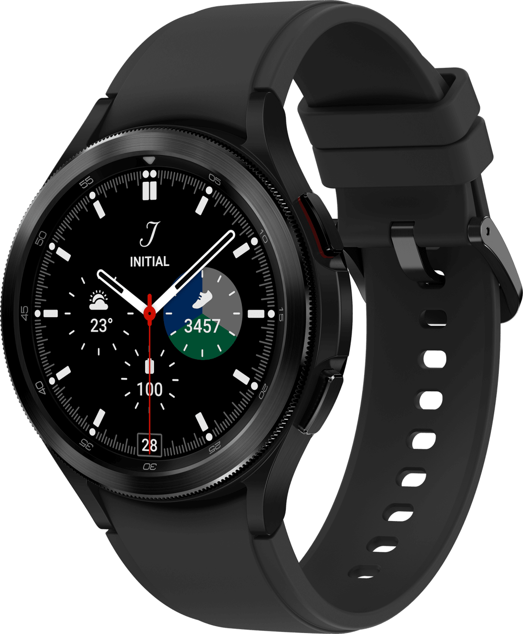 Black Samsung Galaxy Watch4 Classic LTE, Stainless steel case & Sport band, 46mm.1
