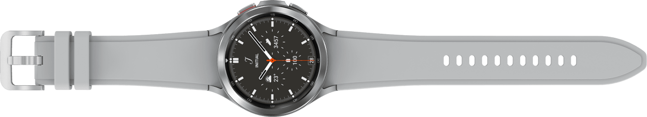 Silver Samsung Galaxy Watch4 Classic, Stainless steel case & Sport band, 46mm.4