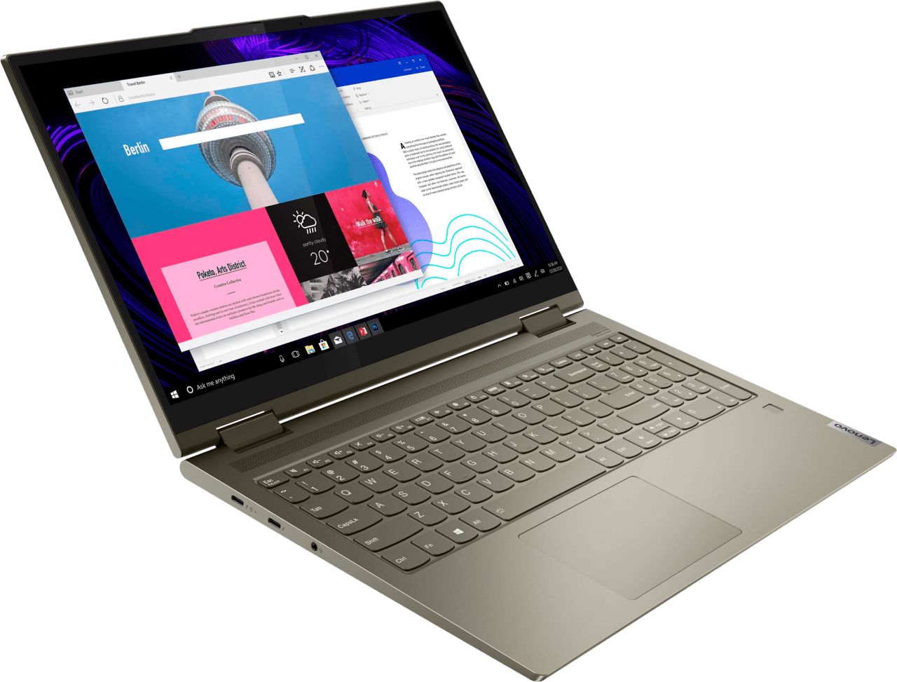 Dark Moss Lenovo Yoga 7i - English (QWERTY) Laptop - Intel® Core™ i7-1165G7 - 12GB - 512GB SSD - Intel® Iris® Xe Graphics.1
