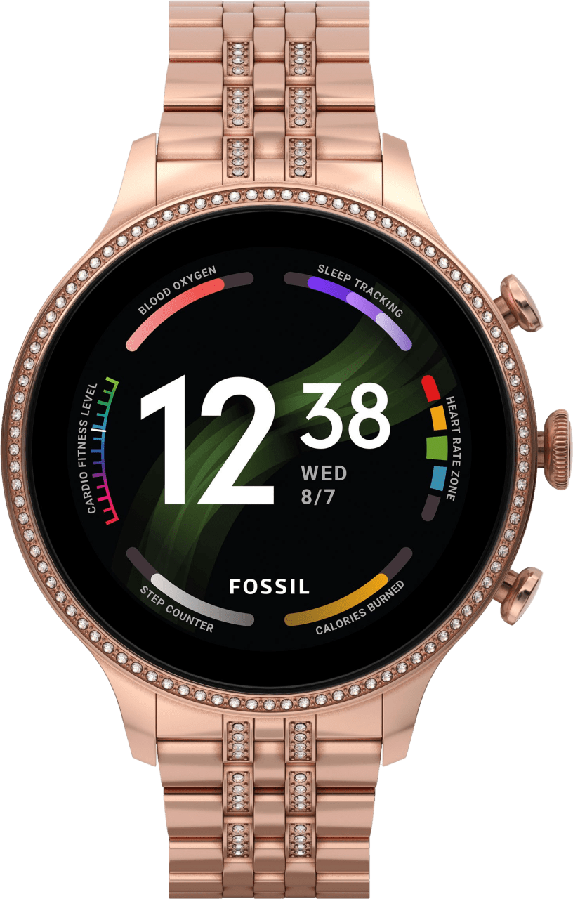 Rose Gold Fossil Gen 6, Stainless Steel Case & Stainless Steel Band, 42mm.1