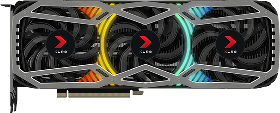 Schwarz PNY XLR8 Gaming REVEL EPIC-X RGB (LHR) GeForce RTX 3070 Grafikkarte.2
