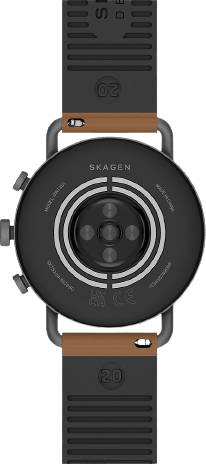 Braun Skagen Falster Gen 6 Smartwatch, Edelstahlgehäuse und Lederarmband, 41 mm.3