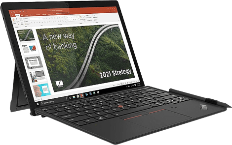 Schwarz Lenovo Tablet, ThinkPadX12 Detachable mit Keyboard und Pen - WiFi - Windows 10 Pro - 256GB.3