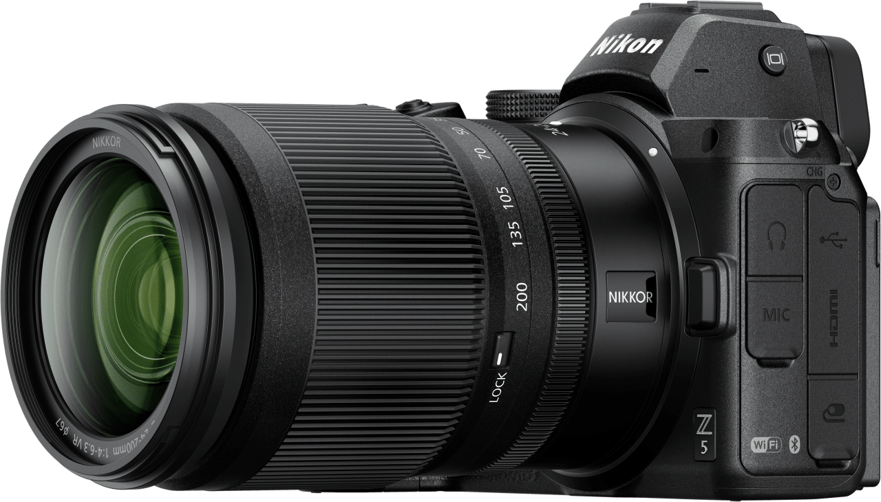 Schwarz Nikon Z6 II + Z 24-200mm f/4.0-6.3 VR Kamera und Objektivsatz.6