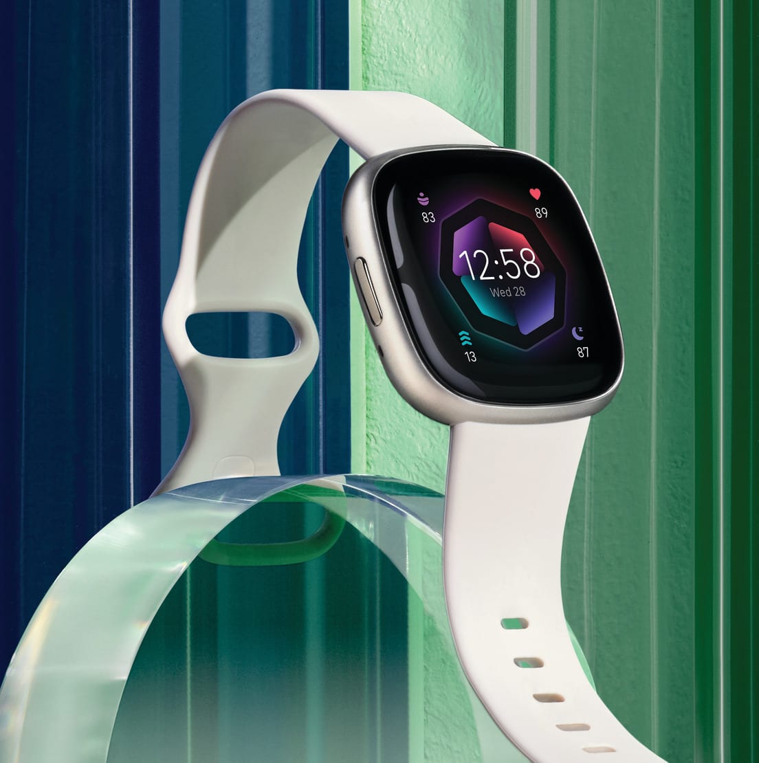 Shadow Gray Fitbit Sense 2 Smartwatch, Aluminiumgehäuse und Silikonarmband, 40mm.4