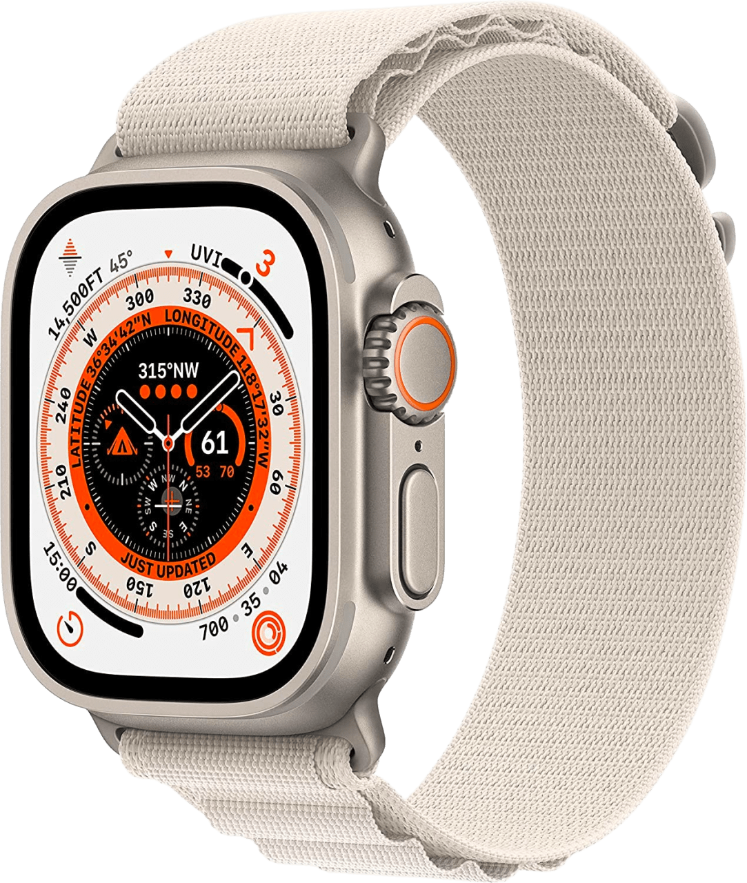 Polarstern Apple Watch Ultra GPS + Cellular, Silver Titanium Case and Alpine Loop, S.1