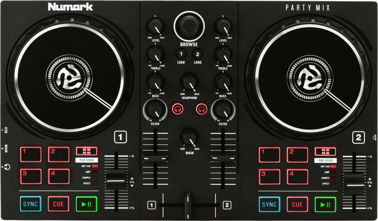 Schwarz Numark Party Mix II DJ Controller.1