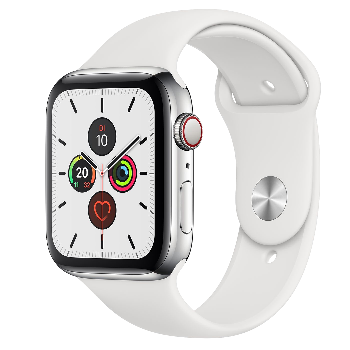 Rent Apple Watch Series 5 GPS + Cellular, Stainless Steel, 44mm 