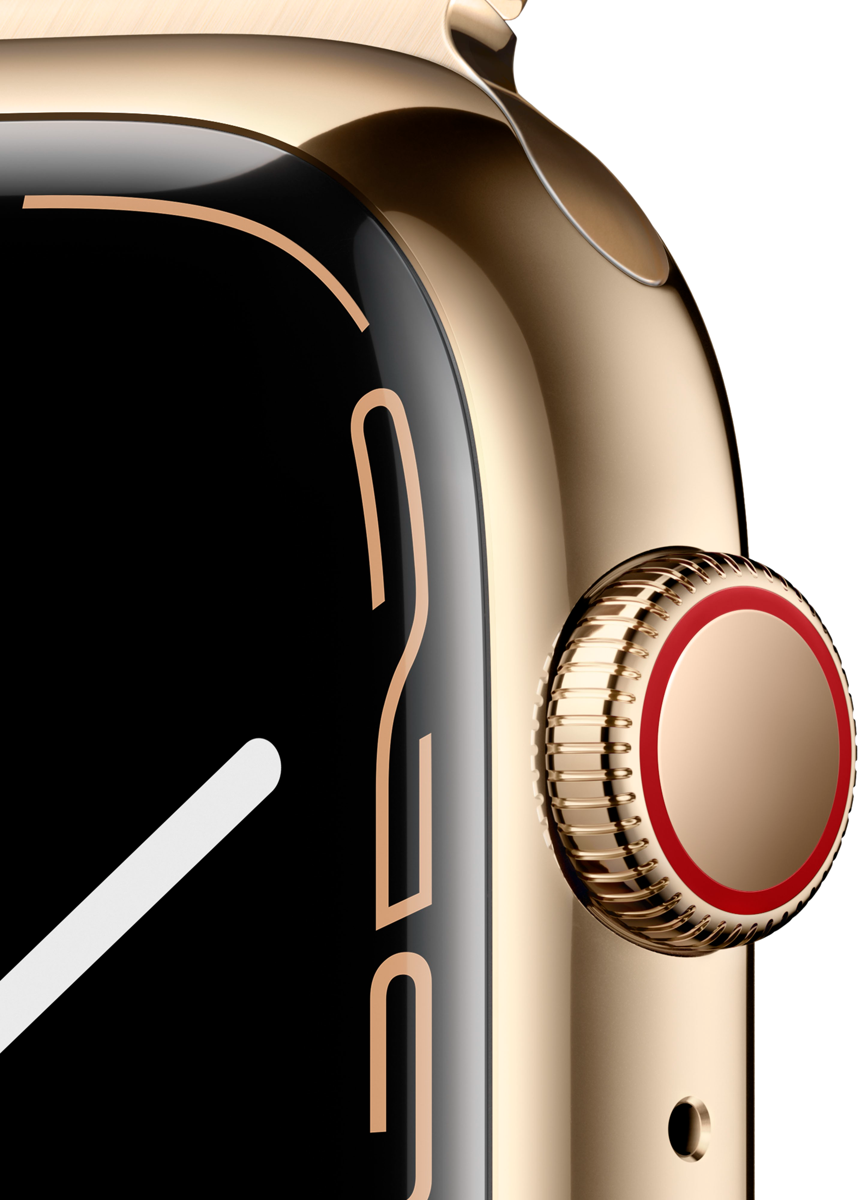 Gold Apple Watch Series 7 GPS + Cellular, Stainless Steel Case and Milanese Loop, 41mm.2